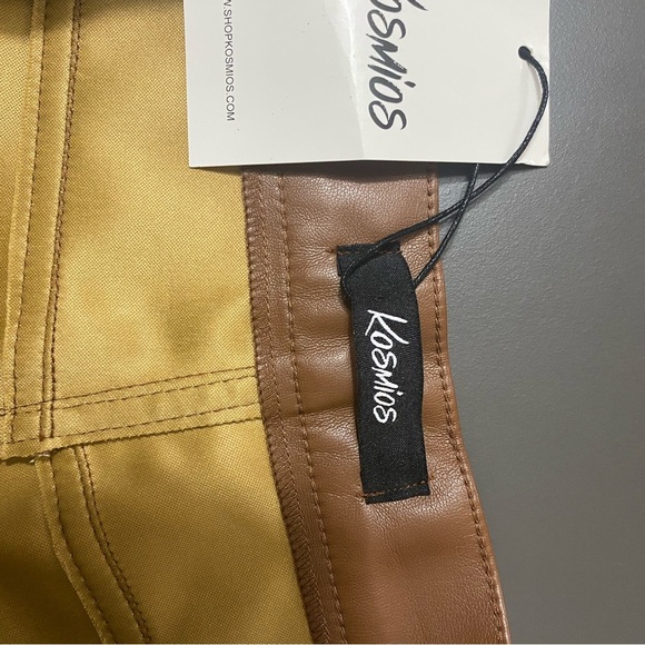 NWT Kosmios faux leather pants for women Size 11 Brown.new With Tag - Picture 12 of 13